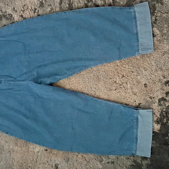 Women's Cargo Denim Bandeau Jumpsuit - Picture 8 of 10